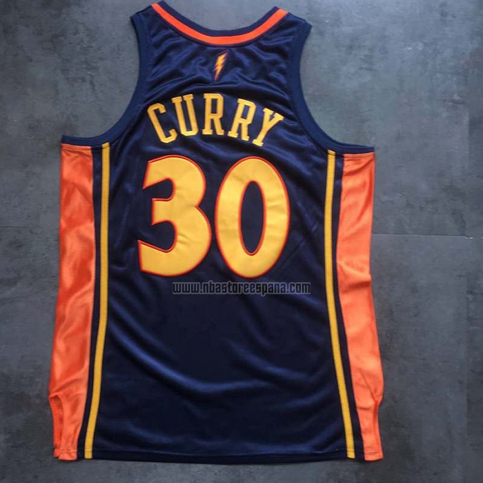 Camiseta Golden State Warriors Stephen Curry NO 30 Mitchell & Ness 2009-10 Azul